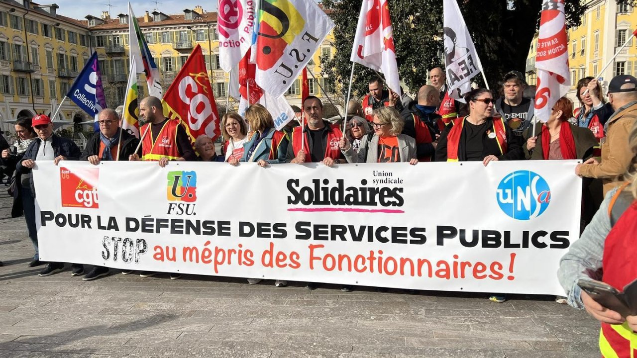 Grève dans la fonction publique : des rassemblements à Nice, Toulon et