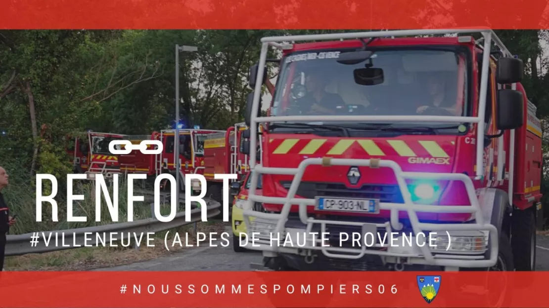 Des pompiers azuréens mobilisés sur l'incendie des Alpes-de-Haute-Provence