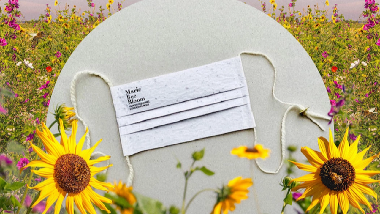 Découvrez le masque écologique - Une fois planté, il fait naître des fleurs ! Découvrez le masque écologique - Une fois planté, il fait naître des fleurs !