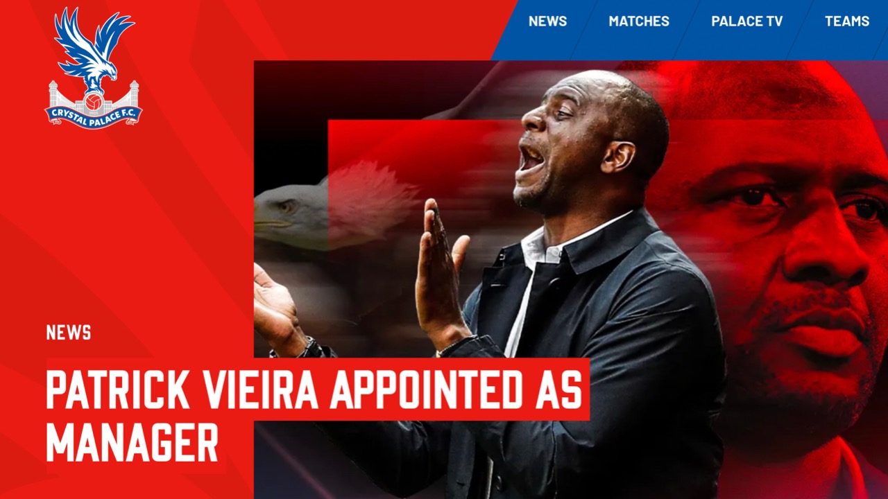 Vieira passe de l&rsquo;OGC Nice &agrave; Crystal Palace