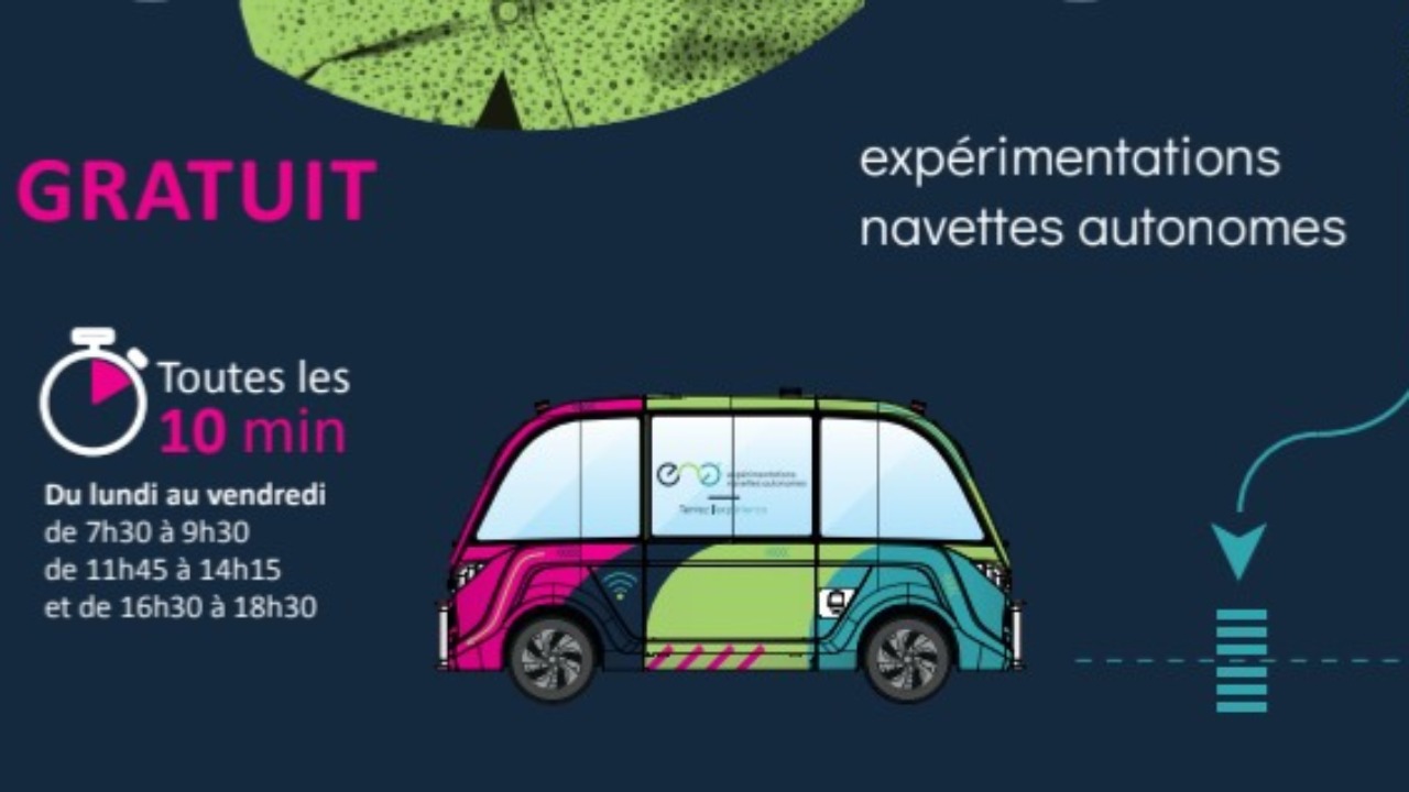 Des navettes autonomes d&eacute;barquent &agrave; Sophia-Antipolis