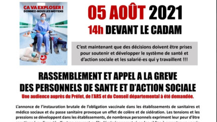 Les soignants des Alpes-Maritimes en grève contre le pass sanitaire Les soignants des Alpes-Maritimes en grève contre le pass sanitaire