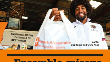 Le capitaine de l'OGC Nice, parrain de la Banque alimentaire 06