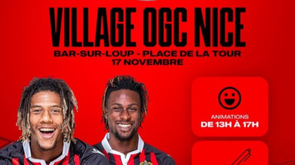 Les joueurs de l'OGC Nice en dédicace au Bar-sur-Loup
