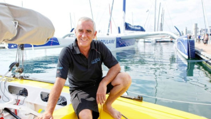 Le marin Loïck Peyron a laissé ses empreintes sur la Croisette